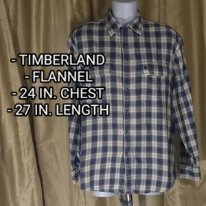 *SOLD* Timberland Blue & Yellow Plaid Flannel. Size XL.